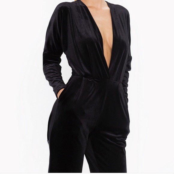 american apparel velvet jumpsuit